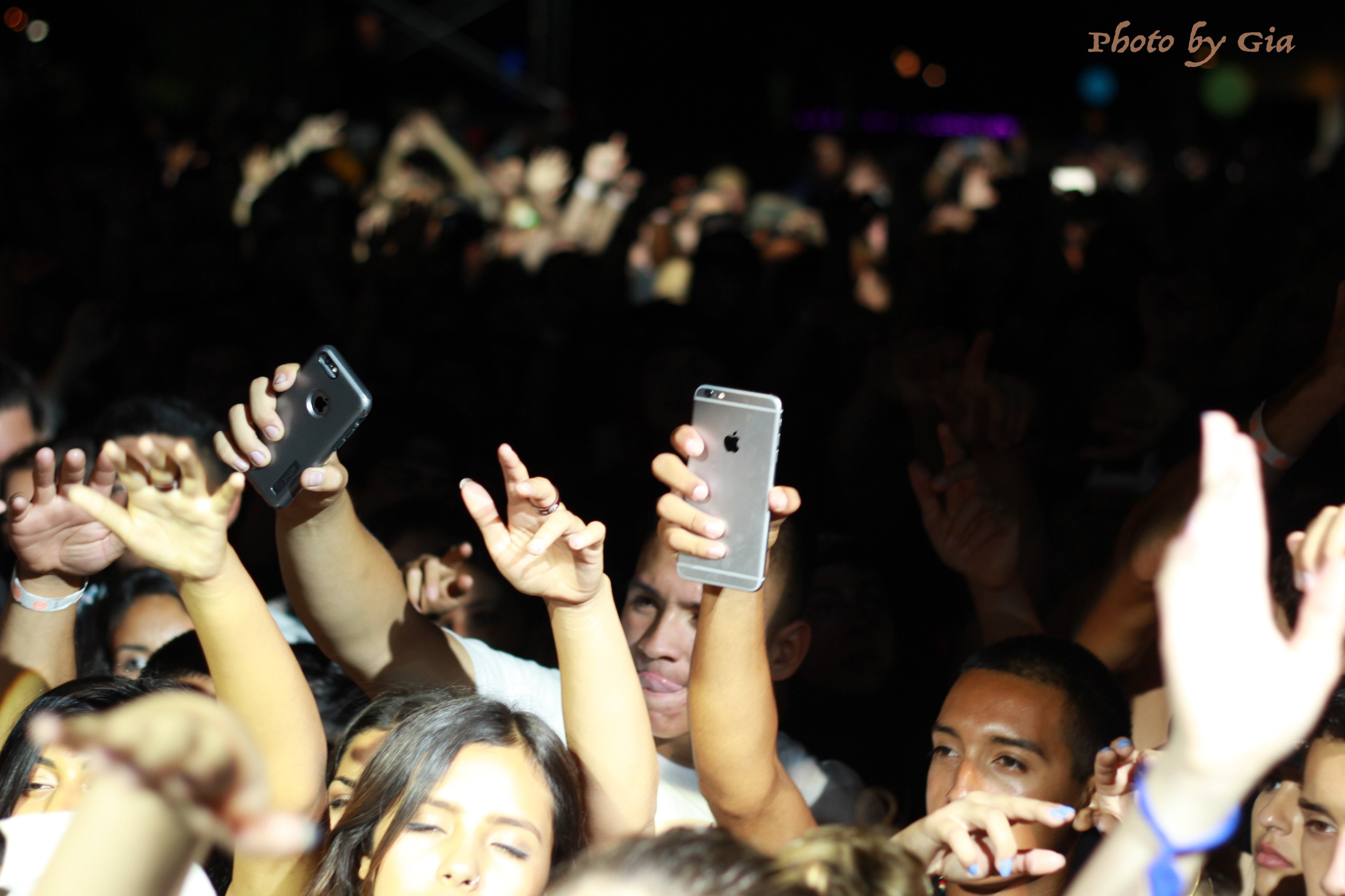 A Happy Crowd Enjoying Live Music On A Full Moon And Lunar Eclipse Evening.